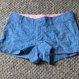 Lilly Pulitzer Blue Lace High Waist Shorts